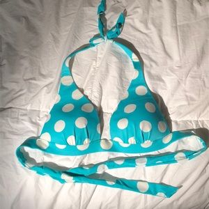 Light Blue Polka Dot Bikini Top 💙